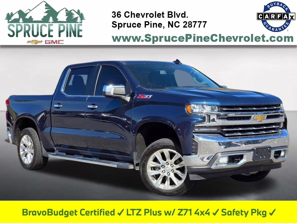 2019 Northsky Blue Metallic Chevrolet Silverado 1500 LTZ 4X4 Truck
