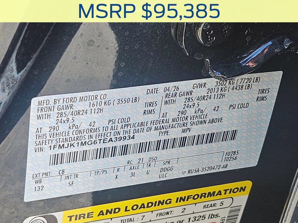 2026 Stone Blue Metallic Ford Expedition Max Platinum 4X4 SUV