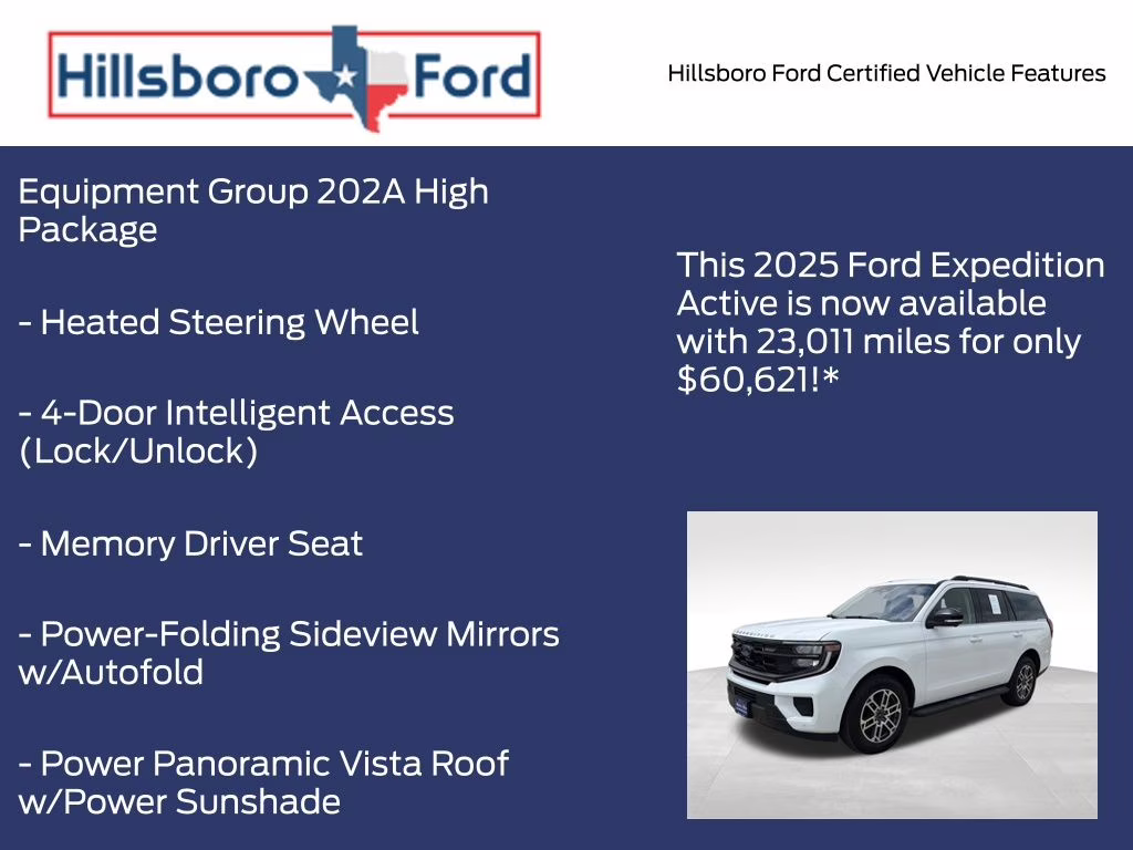 2025 Oxford White Ford Expedition Active 4X4 SUV