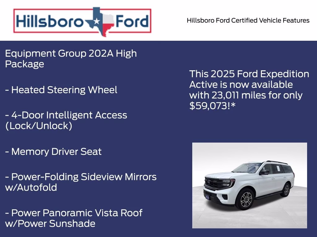 2025 Oxford White Ford Expedition Active 4X4 SUV