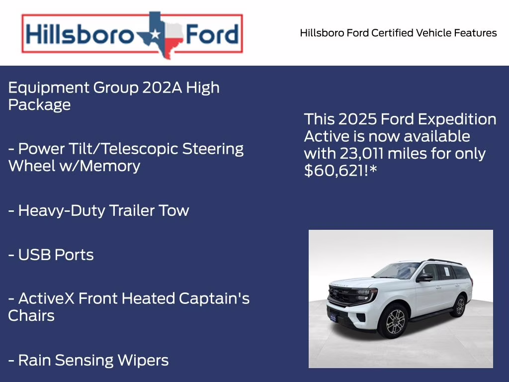 2025 Oxford White Ford Expedition Active 4X4 SUV