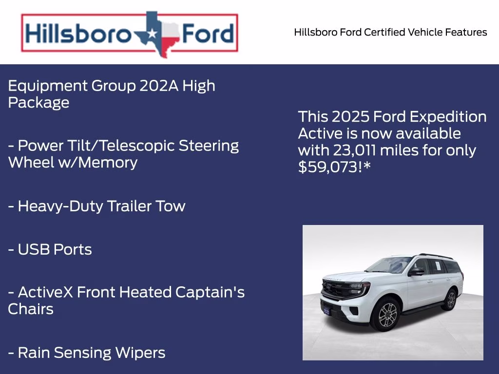 2025 Oxford White Ford Expedition Active 4X4 SUV