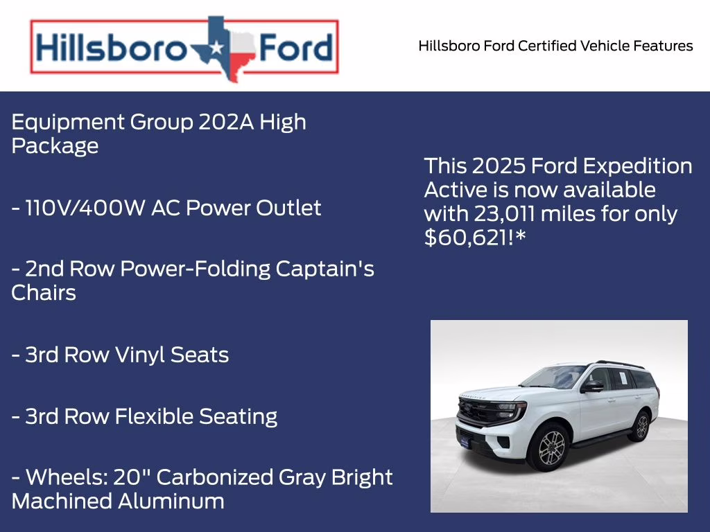 2025 Oxford White Ford Expedition Active 4X4 SUV