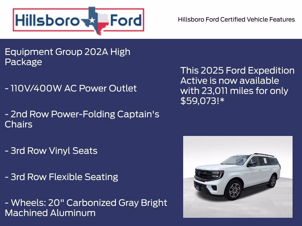 2025 Oxford White Ford Expedition Active 4X4 SUV