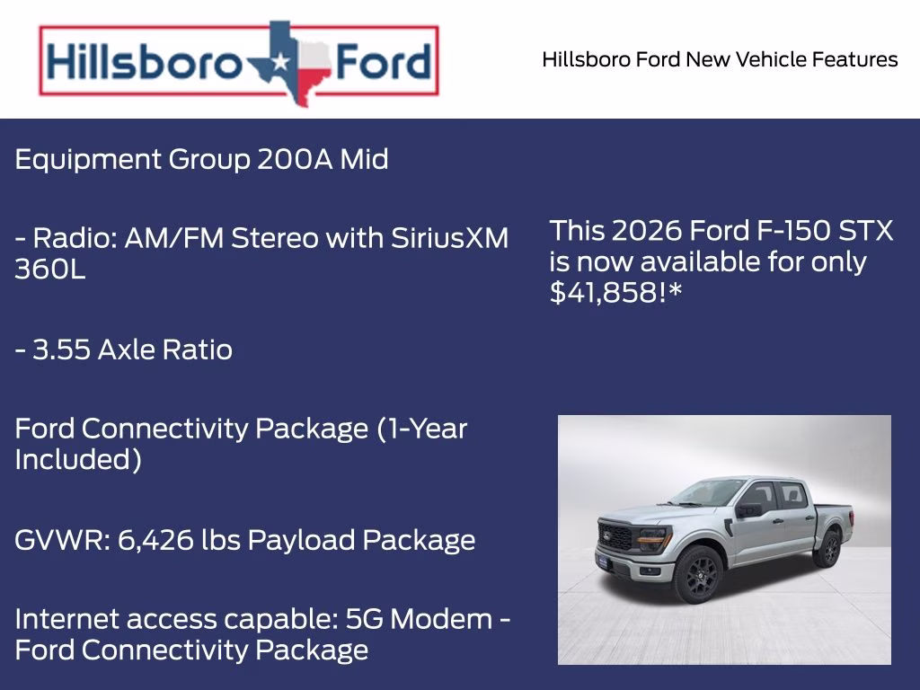 2026 Iconic Silver Metallic Ford F-150 STX RWD Truck
