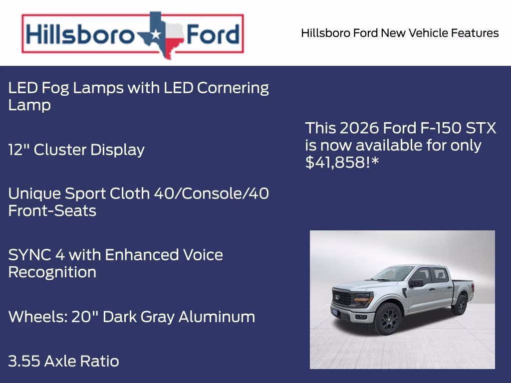2026 Iconic Silver Metallic Ford F-150 STX RWD Truck