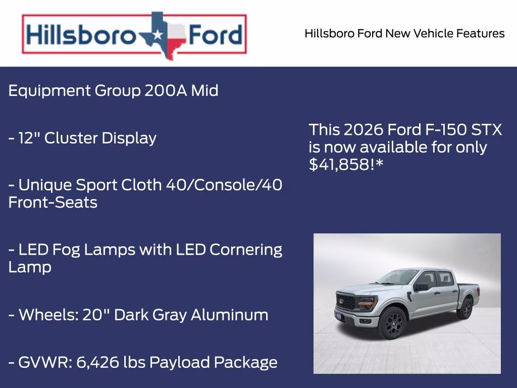 2026 Iconic Silver Metallic Ford F-150 STX RWD Truck