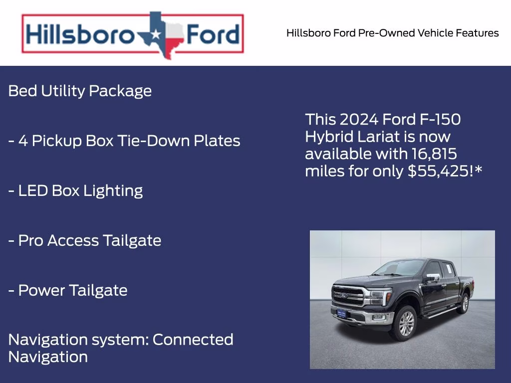 2024 Agate Black Metallic Ford F-150 Lariat 4X4 Truck