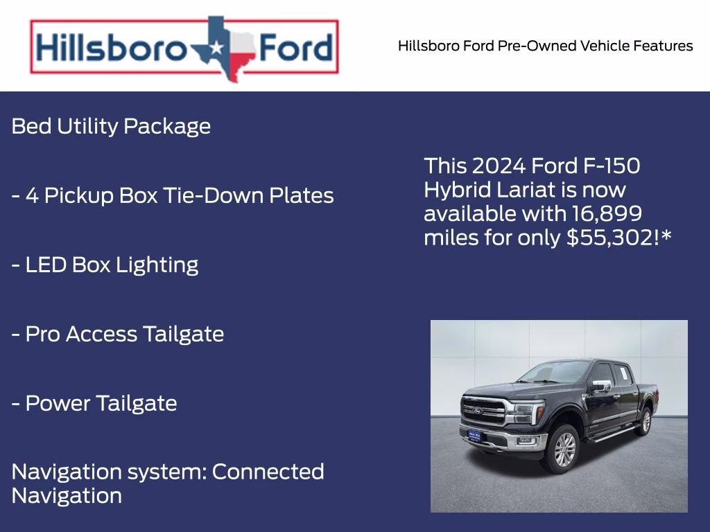 2024 Agate Black Metallic Ford F-150 Lariat 4X4 Truck