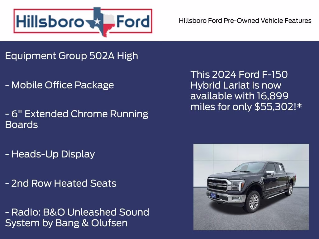 2024 Agate Black Metallic Ford F-150 Lariat 4X4 Truck