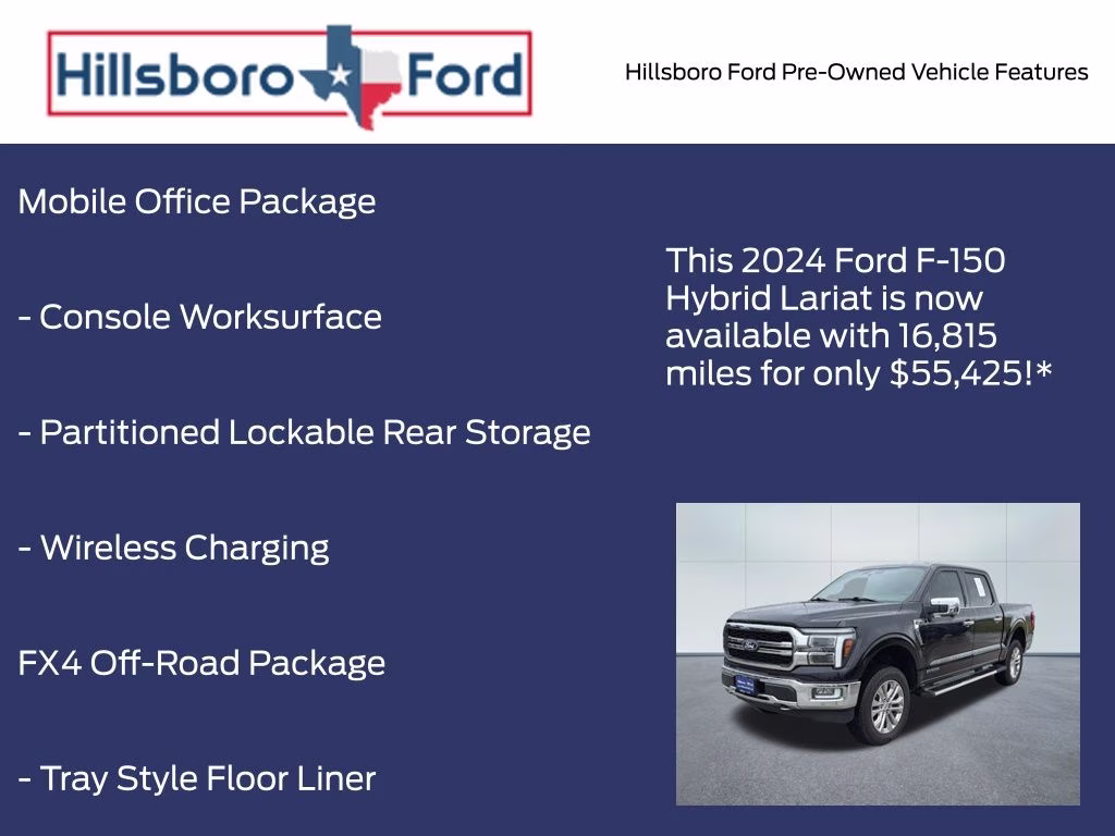 2024 Agate Black Metallic Ford F-150 Lariat 4X4 Truck