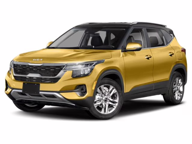 2023 Starbright Yellow/Black Roof Kia Seltos S FWD SUV