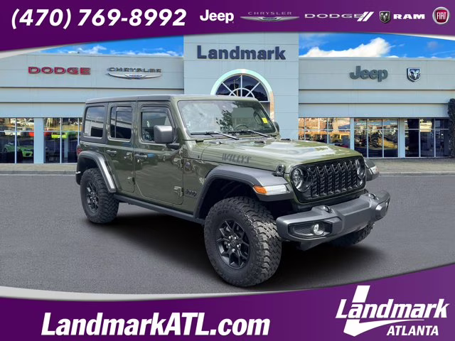 2024 Sarge Green Clearcoat Jeep Wrangler Willys 4X4 Convertible