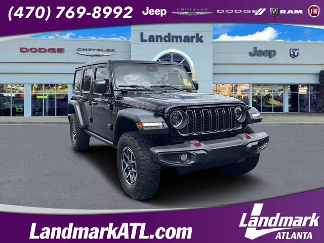 2024 Black Clearcoat Jeep Wrangler Rubicon 4X4 Convertible