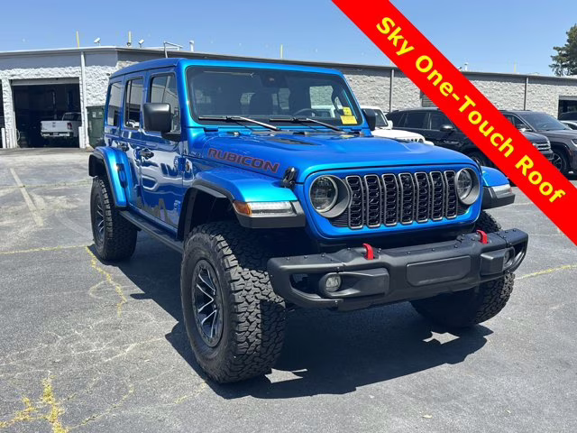 2025 Hydro Blue Pearl Coat Jeep Wrangler Rubicon X 4X4 Convertible