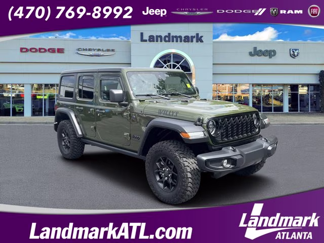 2024 Sarge Green Clearcoat Jeep Wrangler Willys 4X4 Convertible