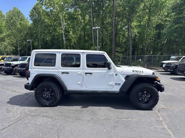 2024 Bright White Clearcoat Jeep Wrangler 4xe Willys 4X4 Convertible