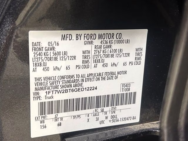 2016 Magnetic Metallic Ford Super Duty F-250 SRW Lariat 4X4 Truck
