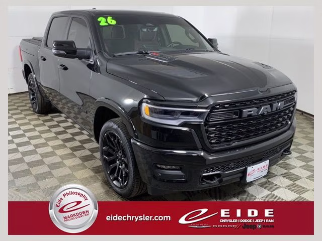 2026 Diamond Black Crystal Pearlcoat Ram 1500 Limited 4X4 Truck