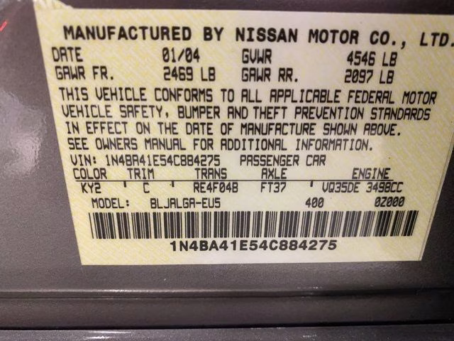 2004 Spirited Bronze Pearl Nissan Maxima 3.5 SL FWD Sedan