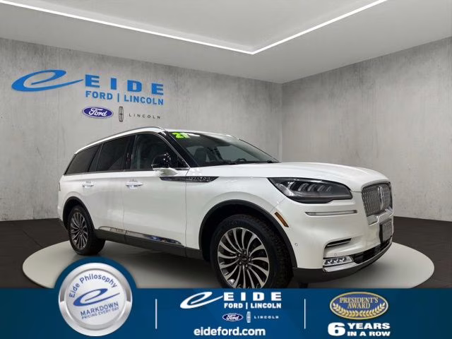 2021 Pristine White Lincoln Aviator Reserve AWD SUV