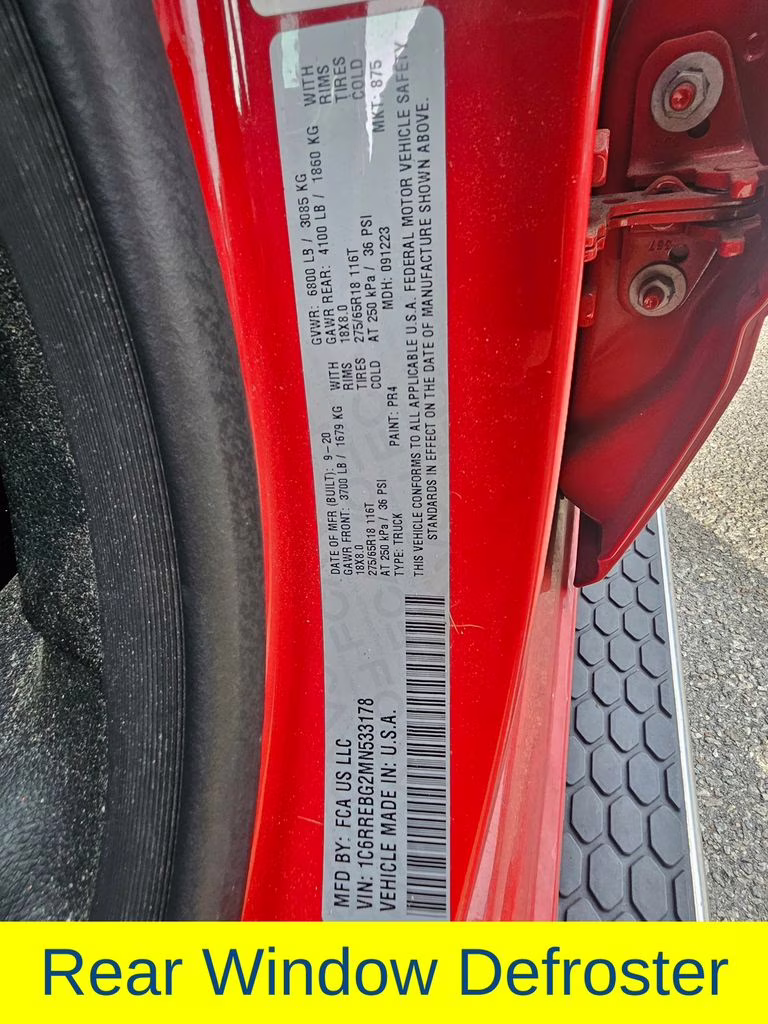 2021 Flame Red Clearcoat Ram 1500 Big Horn/Lone Star RWD Truck