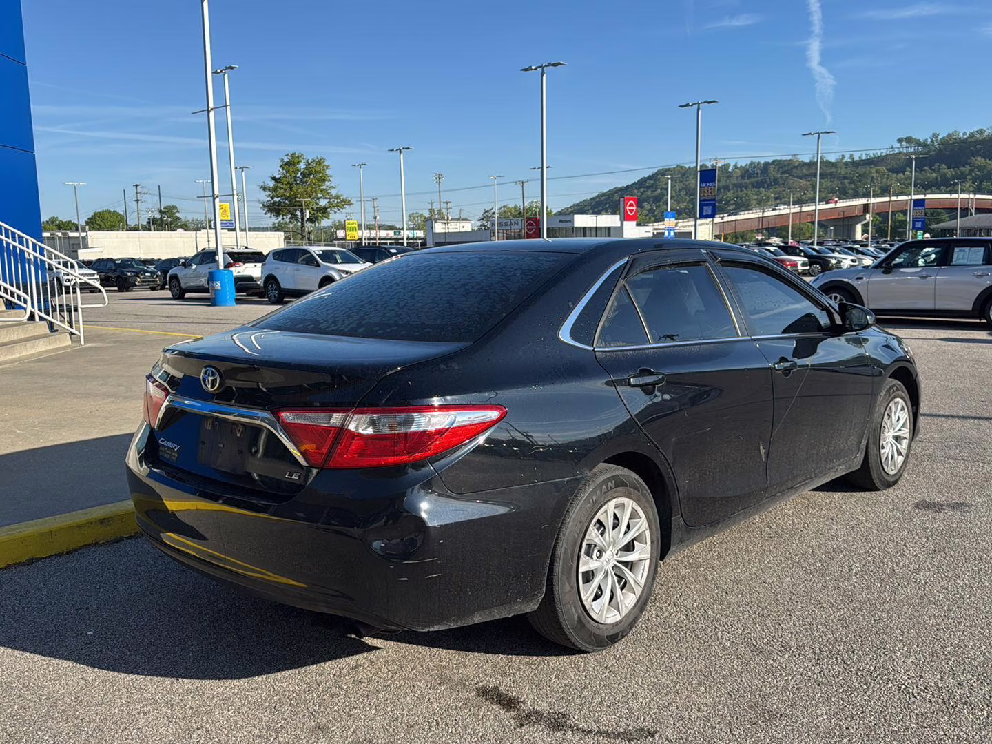 2017 Midnight Black Metallic Toyota Camry LE FWD Sedan