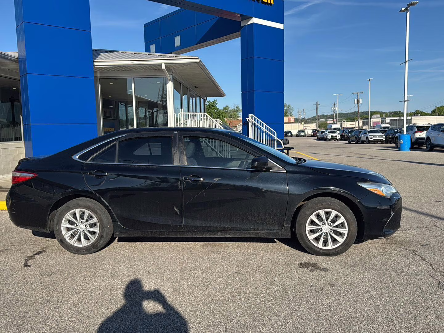 2017 Midnight Black Metallic Toyota Camry LE FWD Sedan