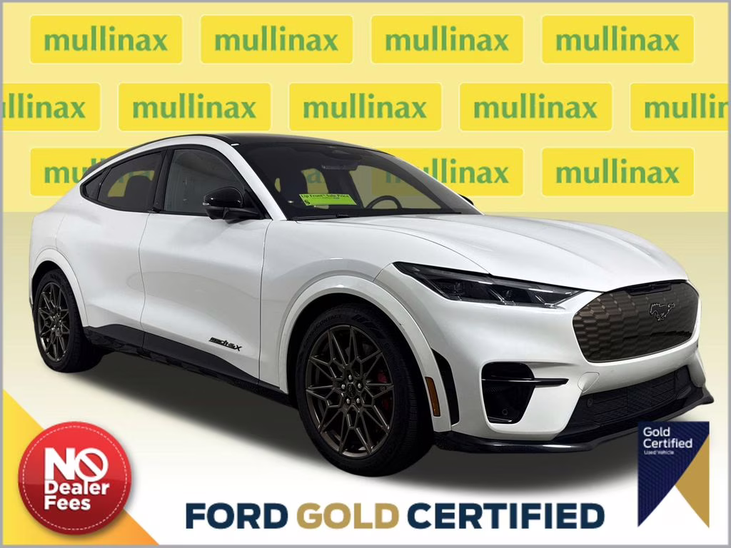 2025 Star White Metallic Tri-Coat Ford Mustang Mach-E GT AWD SUV