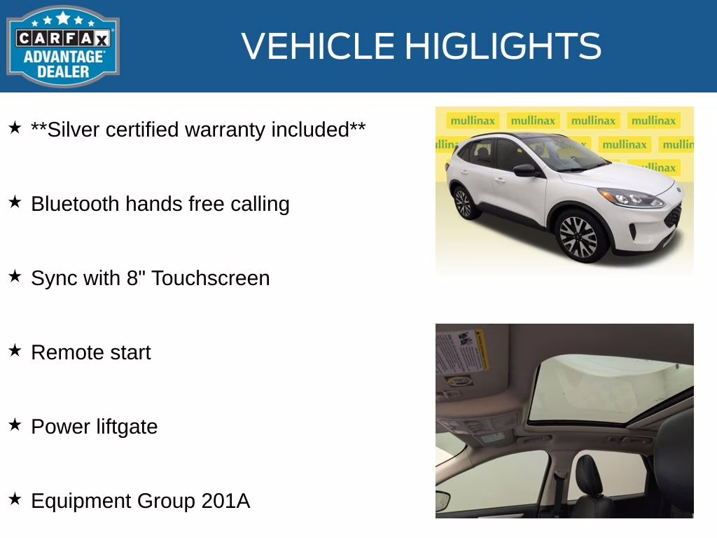 2020 Oxford White Ford Escape SE Sport Hybrid FWD SUV