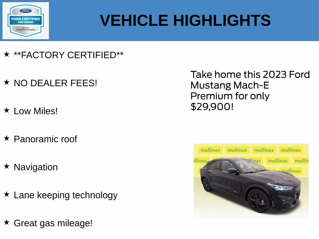 2023 Shadow Black Ford Mustang Mach-E Premium RWD SUV