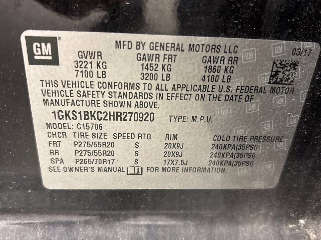 2017 Onyx Black GMC Yukon SLT RWD SUV