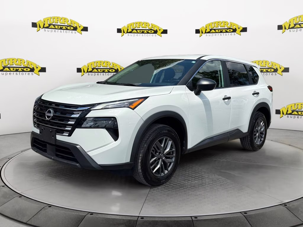 2024 Glacier White Nissan Rogue S FWD SUV