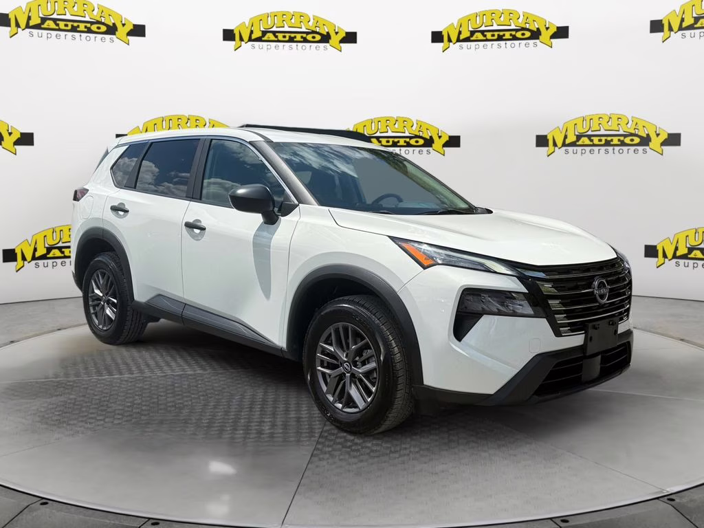 2024 Glacier White Nissan Rogue S FWD SUV