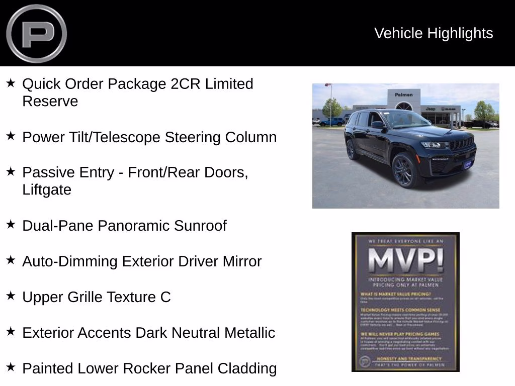 2026 Diamond Black Crystal Pearlcoat Jeep Grand Cherokee Limited Reserve 4X4 SUV