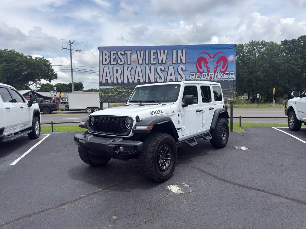 2024 Bright White Clearcoat Jeep Wrangler Willys 4X4 SUV