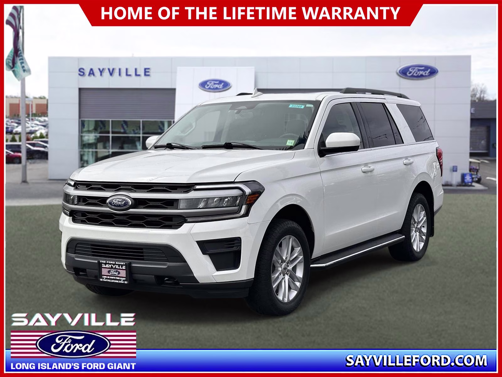 2022 Star White Metallic Tri-Coat Ford Expedition XLT 4x4 4X4 SUV