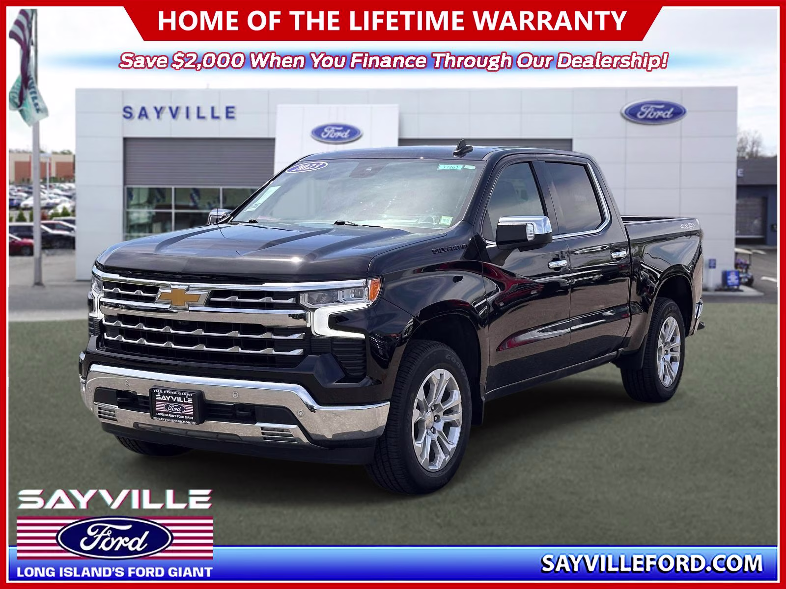 2023 Black Chevrolet Silverado 1500 4WD Crew Cab 147 LTZ 4X4 Truck
