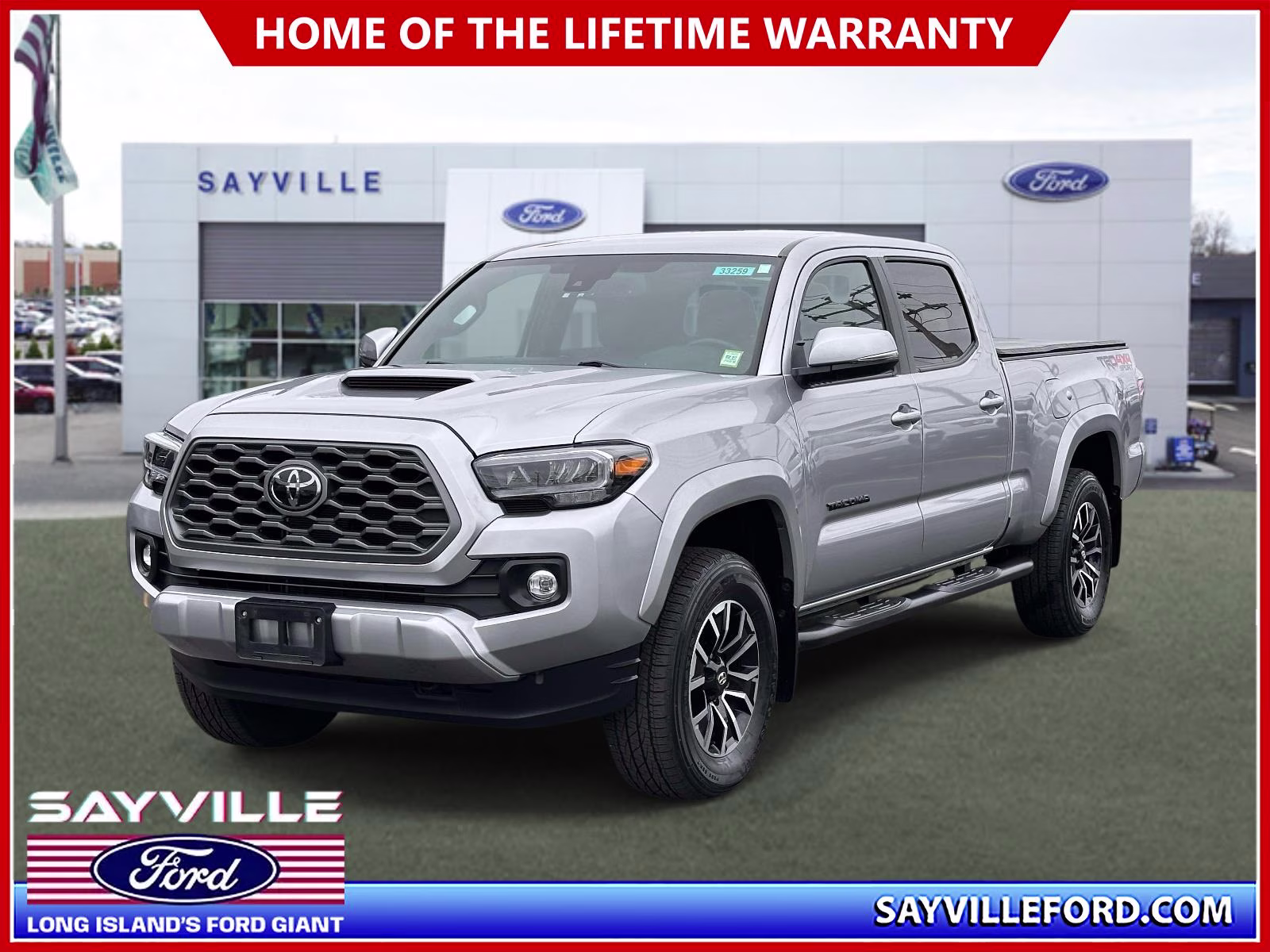 2023 Celestial Silver Metallic Toyota Tacoma 4WD TRD Sport Double Cab 6' Bed V6 AT (Natl) 4X4 Truck