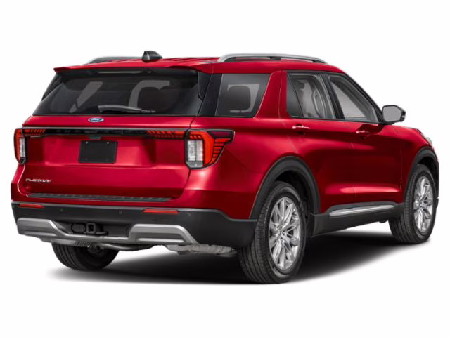 2026 Rapid Red Metallic Tinted Clearcoat Ford Explorer Platinum RWD SUV