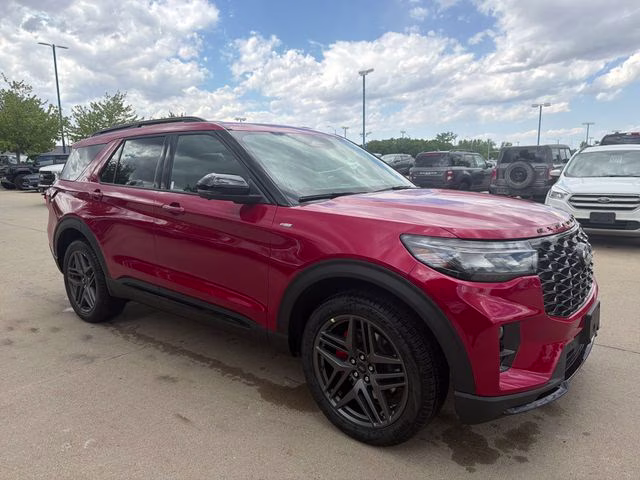 2026 Rapid Red Metallic Tinted Clearcoat Ford Explorer ST-Line 4X4 SUV