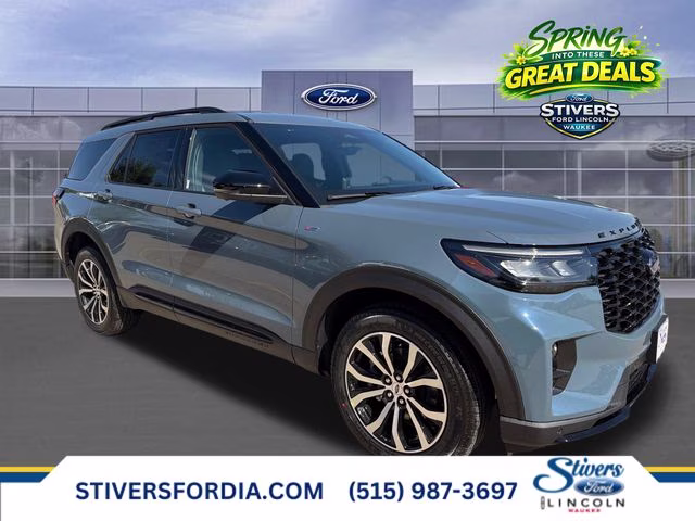 2026 Vapor Blue Metallic Ford Explorer ST-Line 4X4 SUV