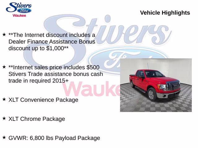 2010 Vermillion Red Ford F-150 XLT RWD Truck