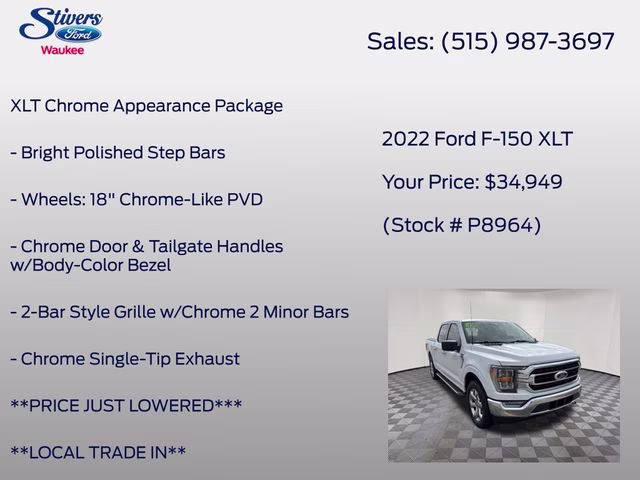 2022 Oxford White Ford F-150 XLT 4X4 Truck