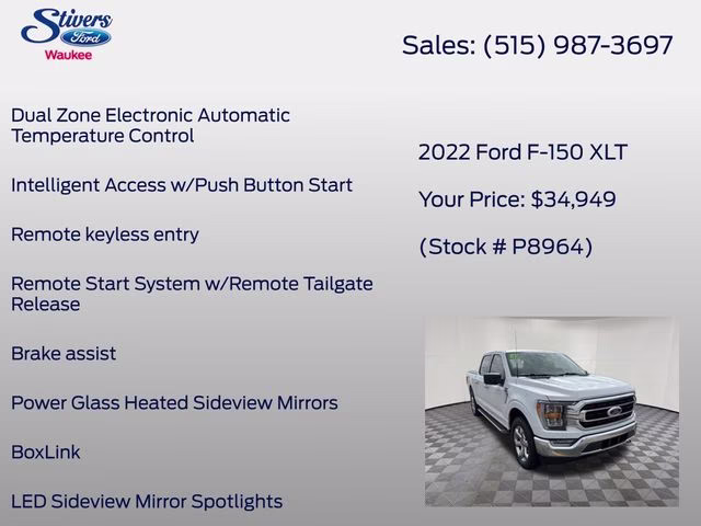 2022 Oxford White Ford F-150 XLT 4X4 Truck