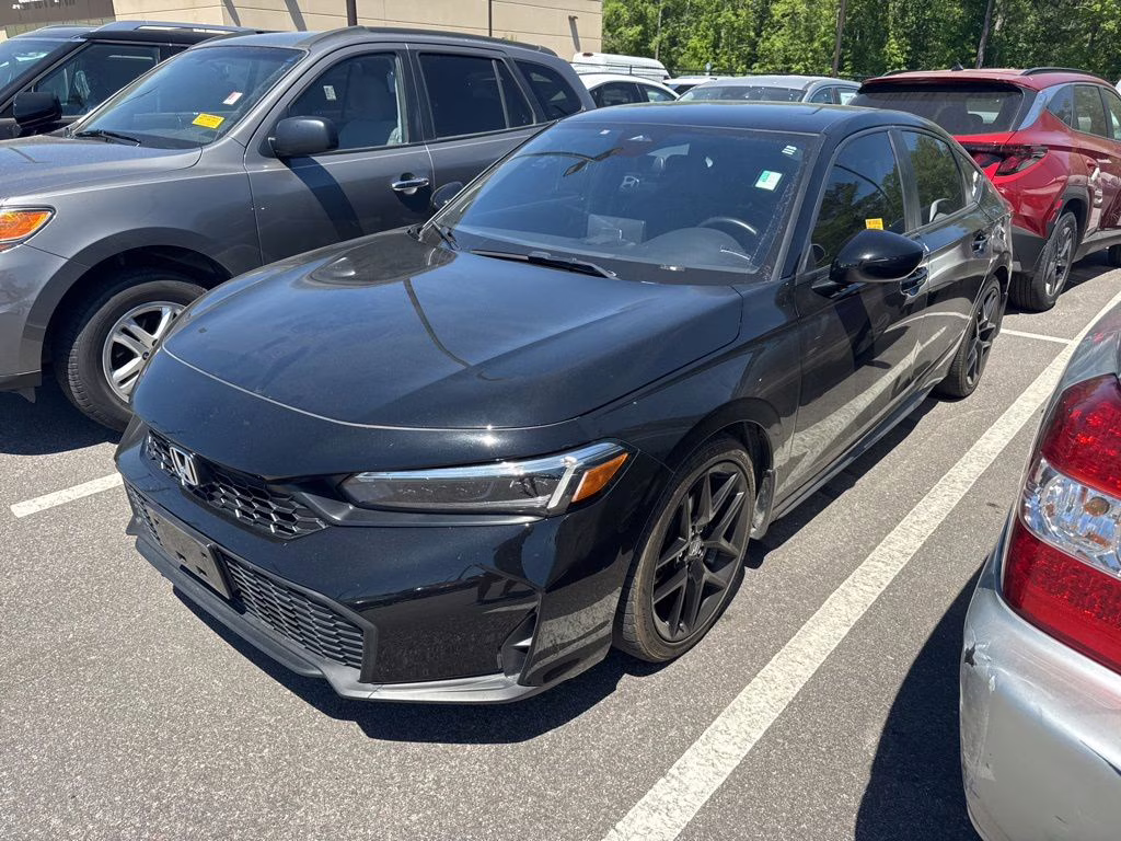 2025 Crystal Black Pearl Honda Civic Sport FWD Hatchback