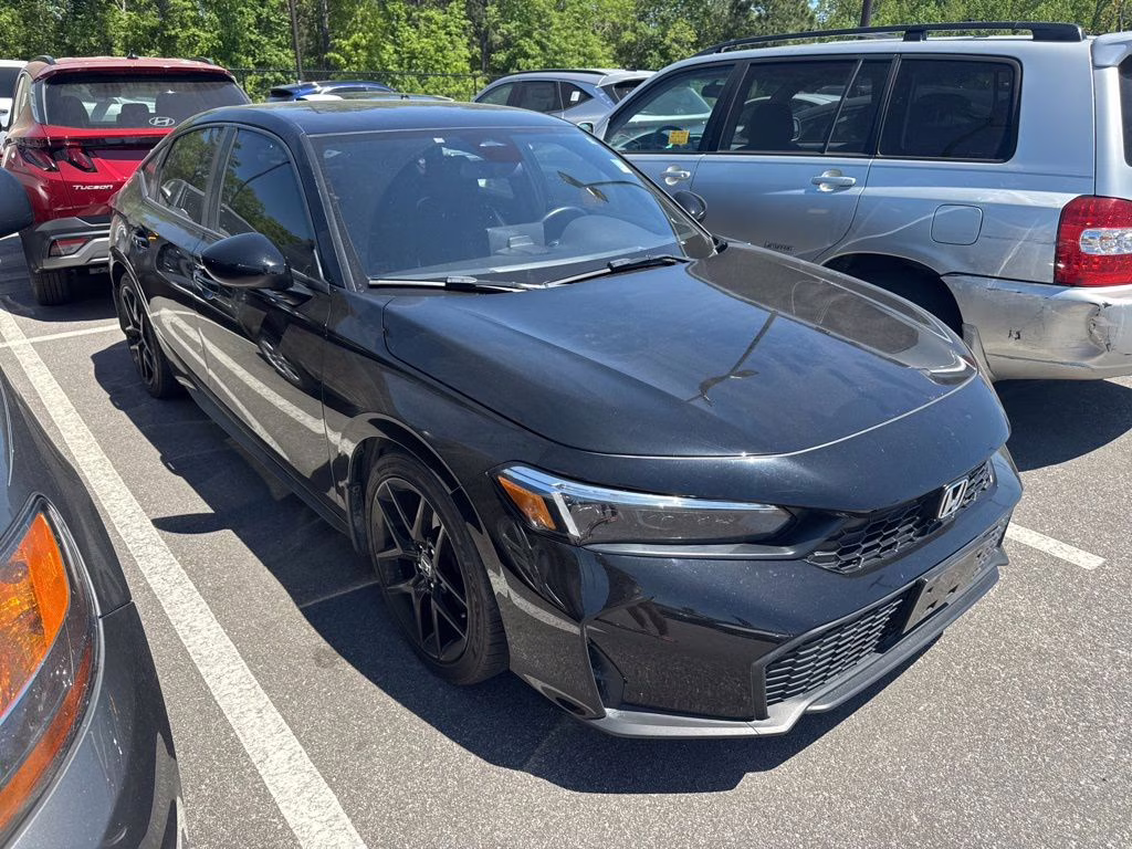 2025 Crystal Black Pearl Honda Civic Sport FWD Hatchback