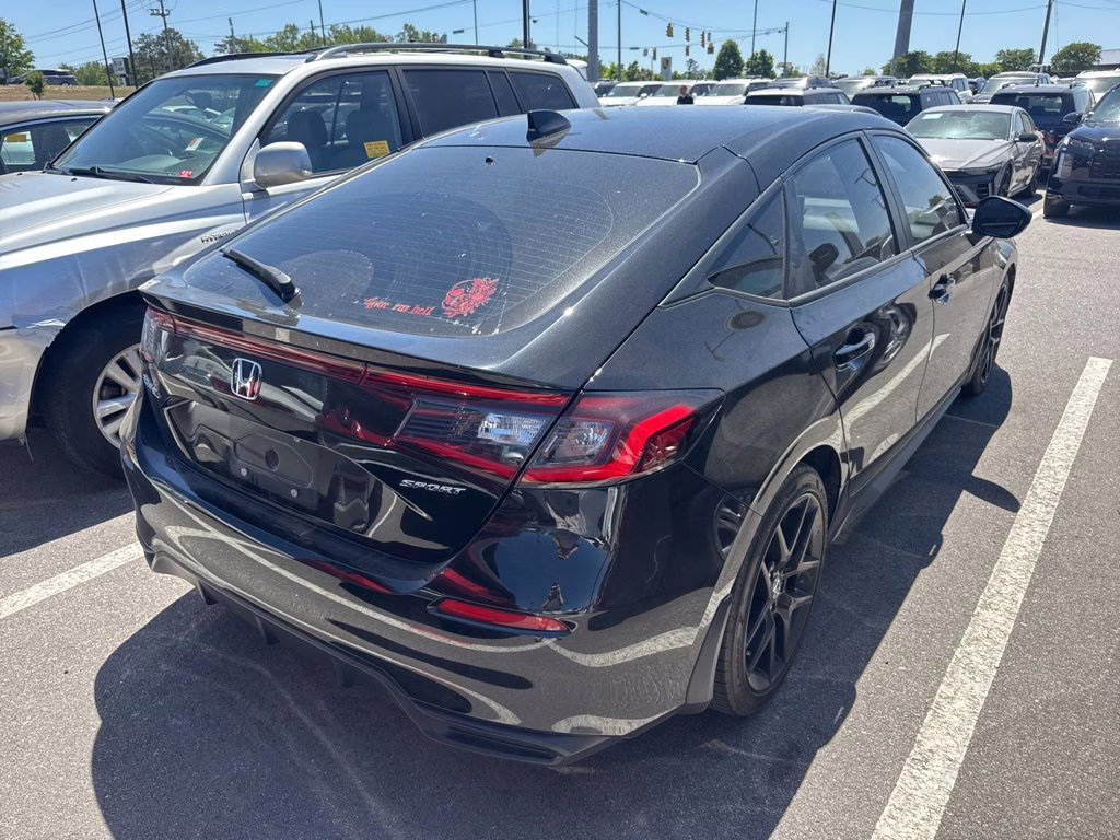 2025 Crystal Black Pearl Honda Civic Sport FWD Hatchback