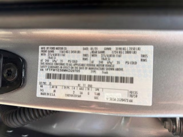 2021 Silver Metallic Ford F-150 XL 4X4 Truck