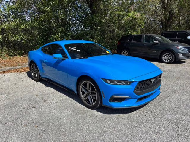 2024 Grabber Blue Metallic Ford Mustang EcoBoost Premium RWD Coupe